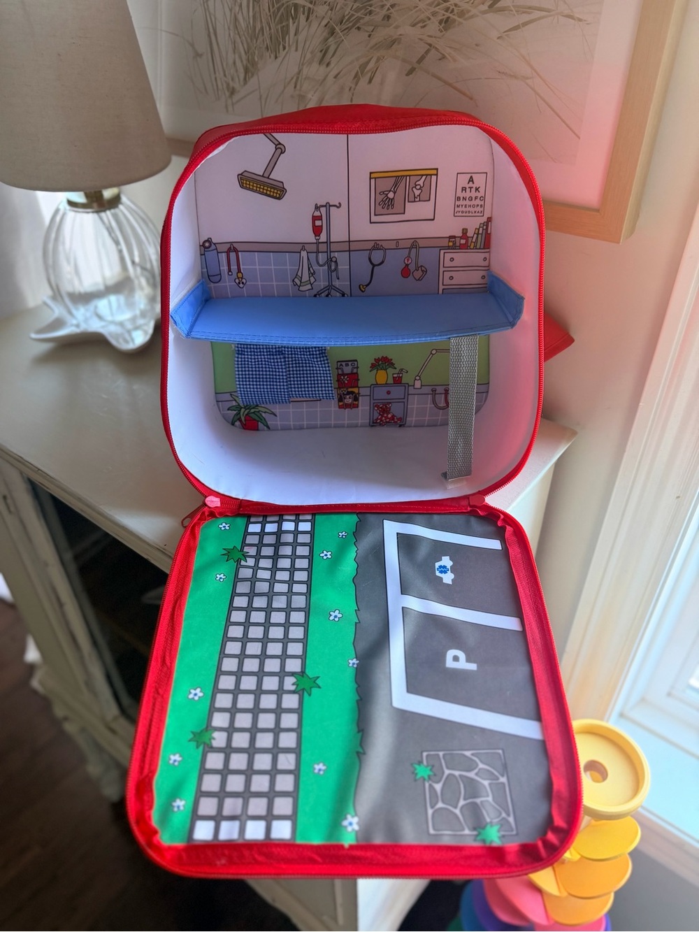 Vintage 2002 LEGO Duplo Explore 3617 On The Move Hospital Backpack